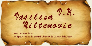 Vasilisa Miltenović vizit kartica